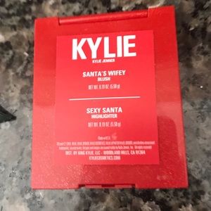 Highlighter, lipstick, brushes